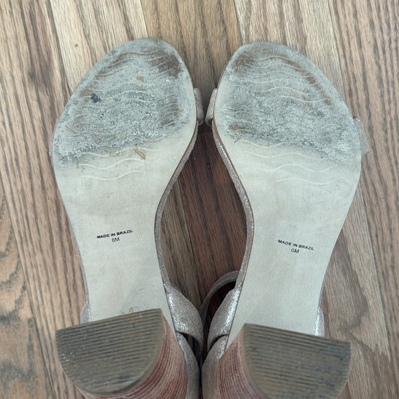 Able Champagne Gold Heels Size 6 - Picture 6 of 8